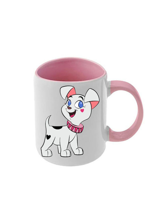 Κούπα Dalmatians Δαλματίας Ροζ Λαβή Εσωτερικό