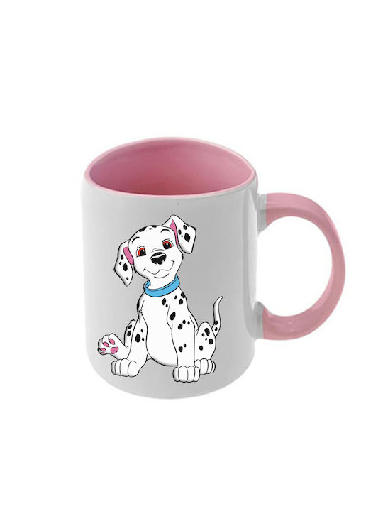 Κούπα Dalmatians Δαλματίας Ροζ Λαβή Εσωτερικό