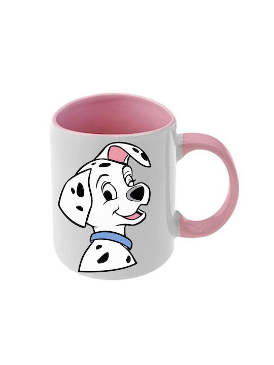 Κούπα Dalmatians Δαλματίας Ροζ Λαβή Εσωτερικό