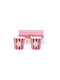 PiP Studio Love Birds Medallion Stripes Red-pink Κούπα Κεραμική Κόκκινη 150ml 2τμχ