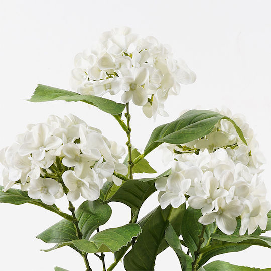 Διακοσμητικό Φυτό Γλάστρα Hydrangea Inart Λευκό Φ 35x35x50 Cm