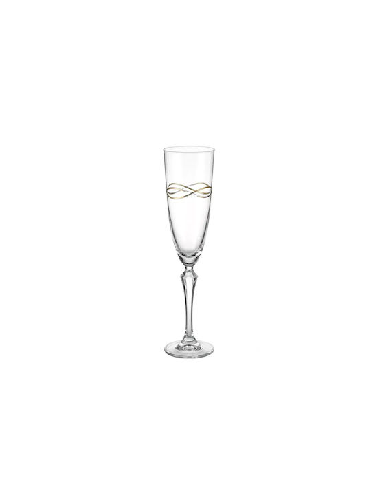 Capolavoro Capolavoro Glas Kelch aus Gold Farbe mit Strohhalm