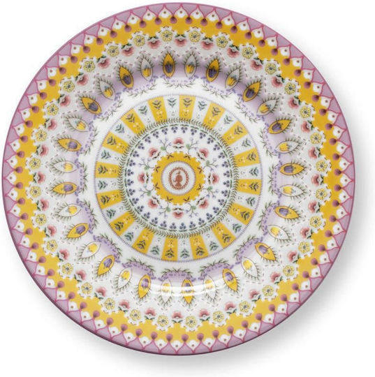 PiP Studio Πιάτο Γλυκού Κίτρινο με Διάμετρο 17cm
