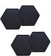Audiodesigner Ecobaffle Hexagon Side Audio Treatment Ceiling Panels 35cm 1.27 sq m Black 4 Pieces