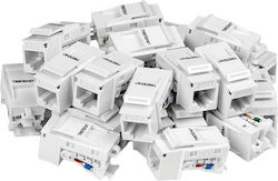 Set 25 Bucăți Keystone Jack Cat.6 Fără Unealtă Alb Trendnet Tc-k25c6-25pcs Set 25 Bucăți Keystone Jack Cat.6 Fără Unealtă Alb Trendnet Tc-k25c6-25pcs