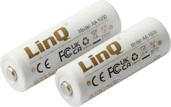 Linq 2x AA Batterien Lithium 1,5V 6000mWh Wiederaufladbare Batterien Usb-c Weiße Linq 2x AA Batterien Lithium 1,5V 6000mWh Wiederaufladbare Batterien Usb-c Weiße