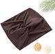 Crossed Headband Hair In Brown Soft Solid Cotton