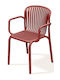 Scaun De Exterior Din Polipropilenă Brene Roșu 57x53x82cm