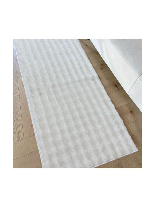 Linea Home Non-slip Rug Runner Furry Ecru 70x150cm