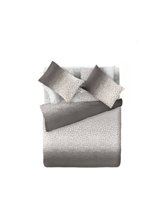 Saint Clair Duvet Cover Set 225x245cm Super King With 2 Pillowcases Taupe