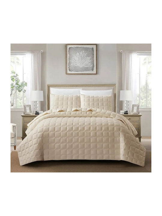 Liolios Home Savona Σετ Κουβερλί Ημίδιπλο Sand 180x240cm 2τμχ