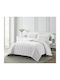 Liolios Home Toscana Σετ Κουβερλί Ημίδιπλο White 180x240cm 2τμχ