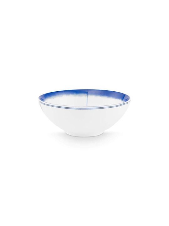 PiP Studio Pip & Blue Round Cereal Serving Bowl With Diameter 12cm