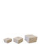 Espiel Plastic Storage Box with Lid Brown 16x16x9cm