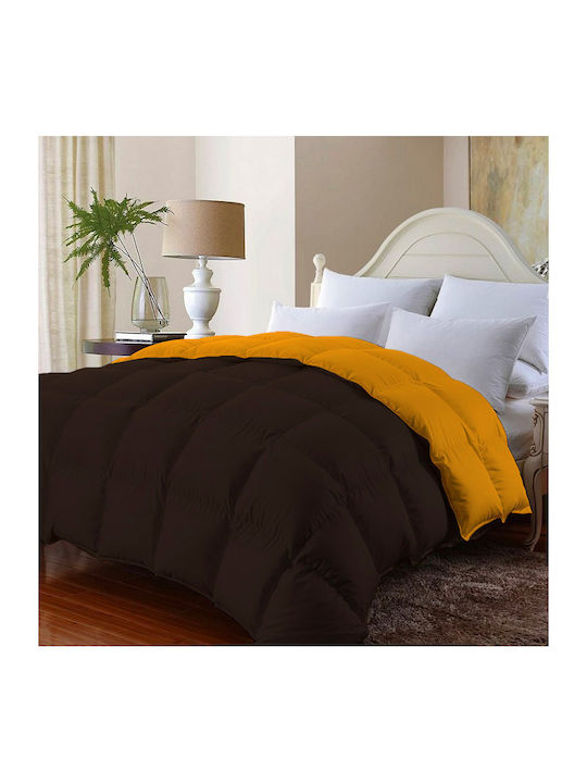 Sidirela Single Quilt 160x220cm Oneiro Brown/Orange 300 GSM