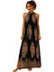 Sommer Maxi Damenkleid Schwarz