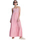 Glow Summer Maxi T-Shirt Dress with Ruffles Tropical Glow