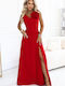Summer Maxi Dress for Wedding / Christening Red