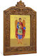 Polyart Heiligenikone Erzengel Michael Holzbild mit Dornen 30cm