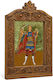 Polyart Heiligenikone Erzengel Michael Holzbild mit Dornen 30cm