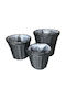 Scandinavian Collection Комплект Декоративни Кошници Ратан Черни 3 Бройки