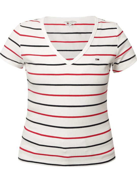 Tommy Hilfiger Essential Damen T-Shirt Weiß / B...