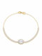 Senzio Belibasakis Women's Rosette Bracelet in 9K Gold with Zircon 3MAN.312BP