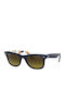 Ray Ban Women's Sunglasses with Blue Frame and Brown Lens RB2140F 132085