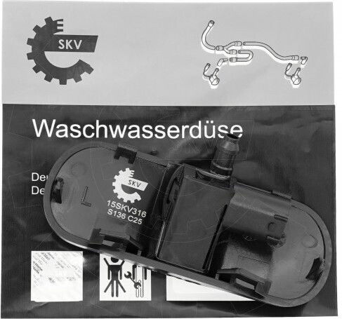 Windshield Washer Nozzle Audi A1 A3 A4 A6 A8 Q7 TT VW Passat CC Front Left 8j0955987g