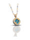 Dimitrios Exclusive Necklace From Gold Plated Silver With Turquoise Zircon