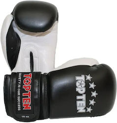 Top Ten 2269 14oz Mănuși De Box Din Piele Pentru Mănuși De Competiție Negre