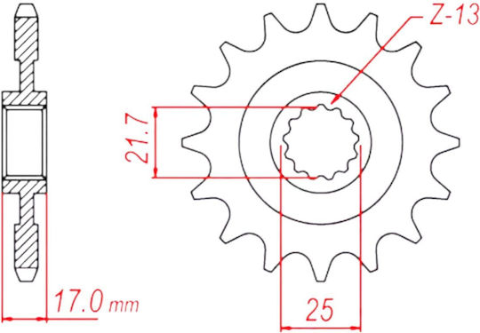Front Sprocket 1381 15 Teeth Jt Honda Cb 500cc X 2019-2024 Providing Maximum Durability Extended Lifespan124118
