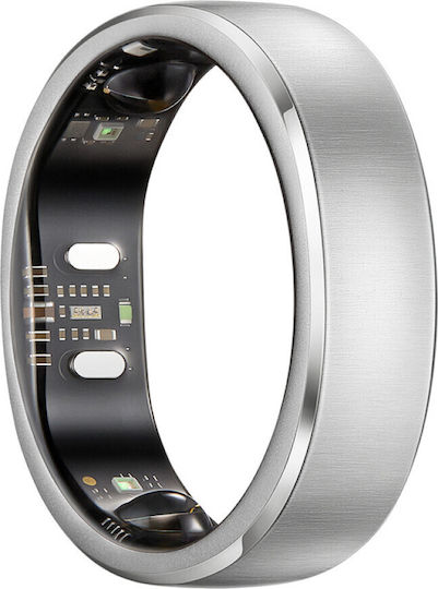 RingConn Gen 3 Intelligente Ring 18.2mm Wasserdicht mit Herzfrequenzsensor Gebürstetes Silber