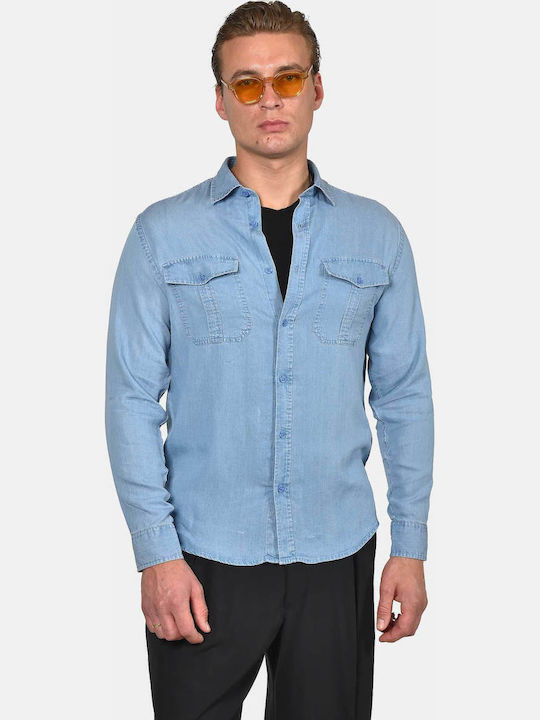 Berto Lucci Long Sleeve Cotton Shirt in Regular...