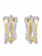 Jools Earrings Hoops Gold Plated Silver with Stones