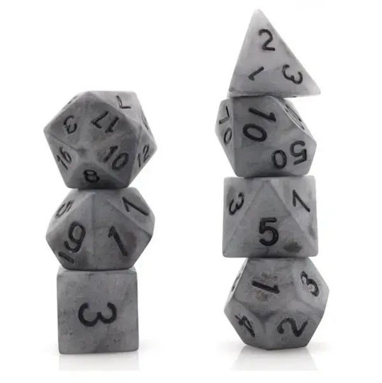 Suegao Set 7 Antike Würfel Rollenspiele Dunkelgrau Schwarz
