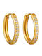 Bizou-Shop Earrings Steel Hoops with Stones