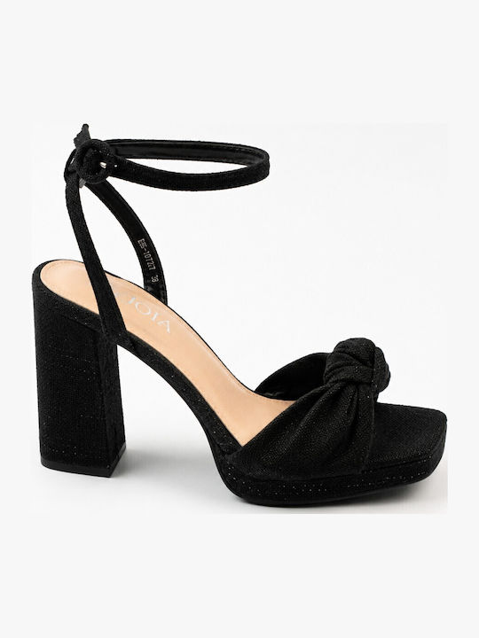 Fshoes Fabric Sandals Black
