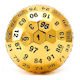 Suegao 100-sided Solid Metal Polyhedral Die Tabletop Rpg Metallic Gold