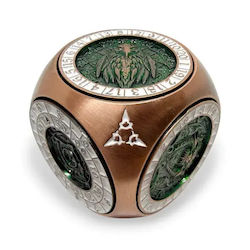 Suegao 7-in-1 Metallic Rounded Cube Spinner Dice D4-d20 Tabletop Rpg Copper Green Suegao 7-in-1 Metallic Rounded Cube Spinner Dice D4-d20 Tabletop Rpg Copper Green