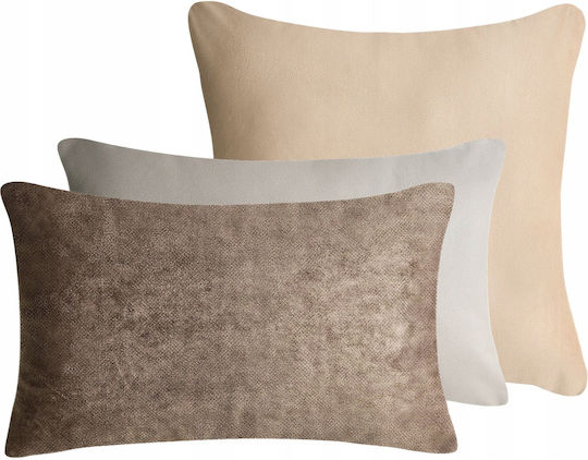 Beliani Colorful Throw Pillows 3 Pieces