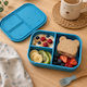 Dodo's Land Kids Food Container Made of Silicone 0.8 Litre Blue 18.6 x 13.8 x 6.5 cm