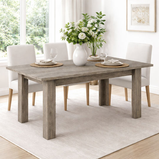 Masă Extensibilă din Lemn Masiv Cenușiu 120(+40)x72x78cm