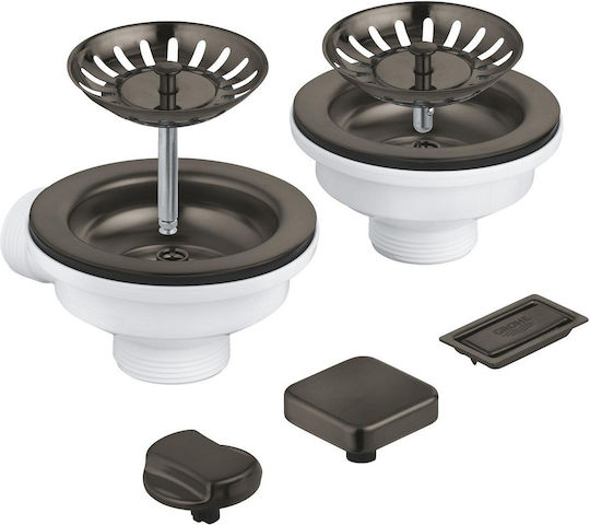Grohe Pop Up Sifon Plastic pentru Chiuvetă cu Deschidere de Depășire Gri