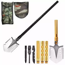 Multifunctional Tool Jup 221092 Folding Shovel Tactical Knife Whistle Lighter Screwdriver 8 Tools Black