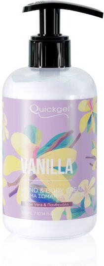 Quickgel Ενυδατική Κρέμα Σώματος με Άρωμα Βανίλια 300ml