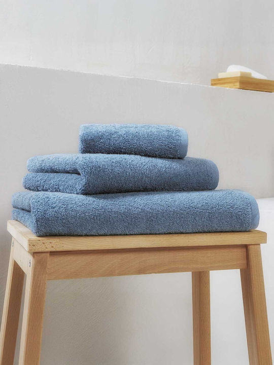 Peiraiki Patraiki Bath Towels Set 3 pcs Blue Weight 440gsm