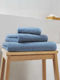 Peiraiki Patraiki Bath Towels Set 3 pcs Blue Weight 440gsm