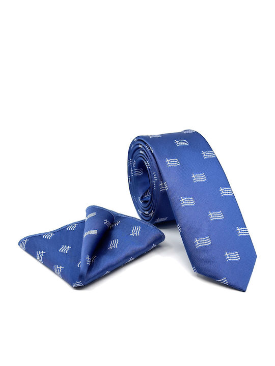 Legend Accessories Σετ Ανδρικής Γραβάτας σε Μπλ...