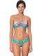 Set Bikini Floral Τυρκουάζ Εμπριμέ